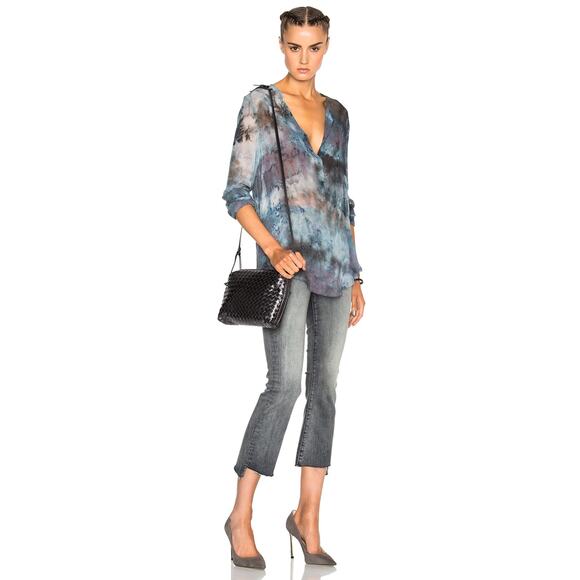 Mother Insider Crop Step Fray Huntress 24 Gray Grey - Picture 1 of 16